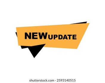 new update text warning and information sign