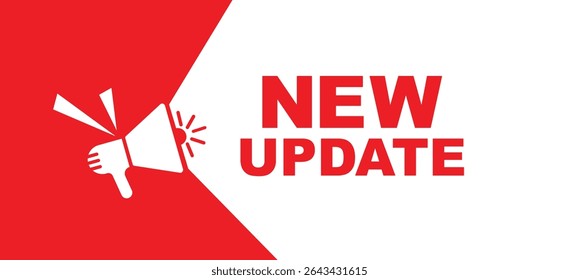new update text warning and information sign