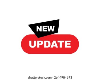 new update text warning and information sign