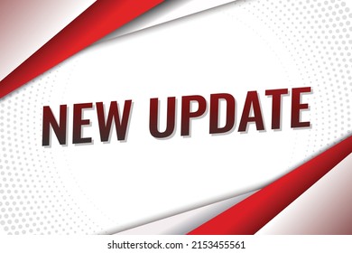 New update word concept vector illustration with red lines  modern futuristic style for landing page template ui web mobile app poster banner flyer background gift card coupon label wallpaper