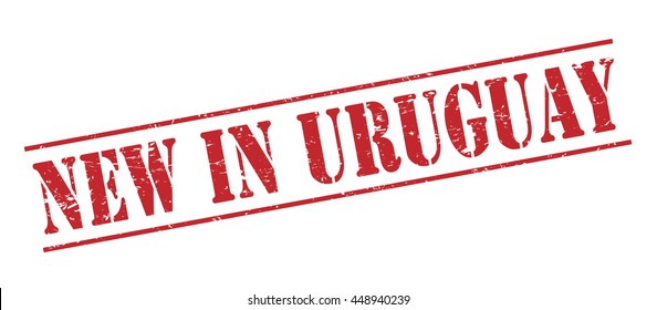 new in uruguay vector stamp on white background