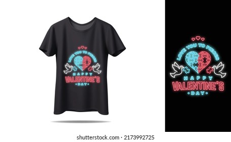New Valentine special black t-shirt vector mockup typography design. Couple t-shirt vector. Love special design