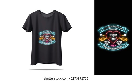 New Valentine special black t-shirt vector mockup typography design. Couple t-shirt vector. Love special design