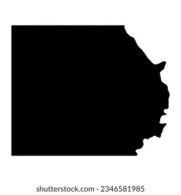 New Valley or El Wadi El Gedid Governorate map, administrative division of Egypt. Vector illustration.