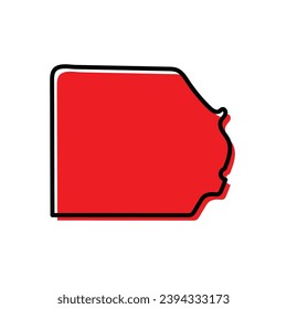 Nuevo diseño de mapas del estado del Valle de Egipto en forma vectorial.