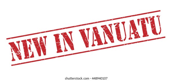 new in vanuatu vector stamp on white background