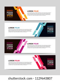 new vector abstract design web banner template. Event banner template. Abstract geometric web banner template on grey background. Web Design Elements - Header Design. 
