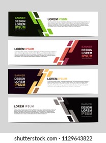 new vector abstract design web banner template. Event banner template. Abstract geometric web banner template on grey background. Web Design Elements - Header Design. 