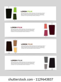 new vector abstract design web banner template. Event banner template. Abstract geometric web banner template on grey background. Web Design Elements - Header Design. 