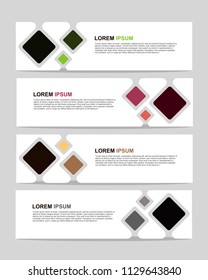 new vector abstract design web banner template. Event banner template. Abstract geometric web banner template on grey background. Web Design Elements - Header Design. 