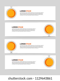 new vector abstract design web banner template. Event banner template. Abstract geometric web banner template on grey background. Web Design Elements - Header Design. 