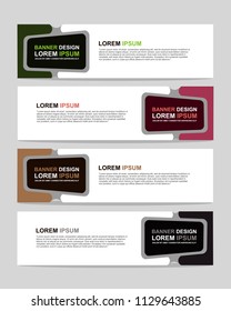 new vector abstract design web banner template. Event banner template. Abstract geometric web banner template on grey background. Web Design Elements - Header Design. 
