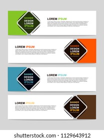 new vector abstract design web banner template. Event banner template. Abstract geometric web banner template on grey background. Web Design Elements - Header Design. 