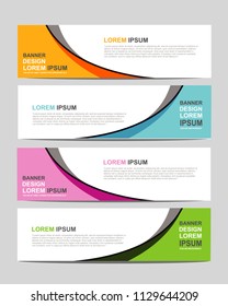 New vector abstract design web banner template. Event banner template. Abstract geometric web banner template on grey background. Web Design Elements - Header Design. 