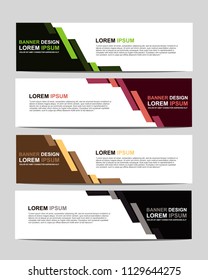 New vector abstract design web banner template. Event banner template. Abstract geometric web banner template on grey background. Web Design Elements - Header Design. 