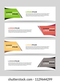 New vector abstract design web banner template. Event banner template. Abstract geometric web banner template on grey background. Web Design Elements - Header Design. 