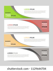 New vector abstract design web banner template. Event banner template. Abstract geometric web banner template on grey background. Web Design Elements - Header Design. 
