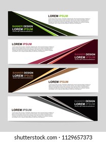 New vector abstract design web banner template. Event banner template. Abstract geometric web banner template on grey background. Web Design Elements - Header Design. 