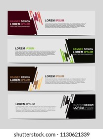 New vector abstract design web banner template. Event banner template. Abstract geometric web banner template on grey background. Web Design Elements - Header Design. 