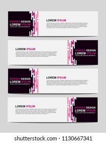 New vector abstract design web banner template. Event banner template. Abstract geometric web banner template on grey background. Web Design Elements - Header Design. 