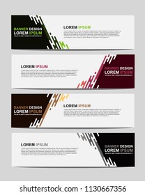 New vector abstract design web banner template. Event banner template. Abstract geometric web banner template on grey background. Web Design Elements - Header Design. 