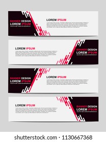 New vector abstract design web banner template. Event banner template. Abstract geometric web banner template on grey background. Web Design Elements - Header Design. 