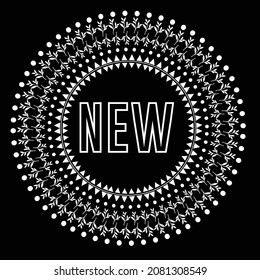 Nuevo vector atractivo estilo de arte mandala