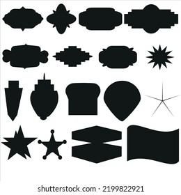 new vector in black shapes