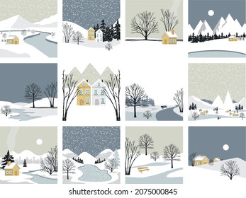 New vector collection “Winter moments” looks so good in minimal design. All elements are vector, scalable, editable and high-resolution for web and print use.