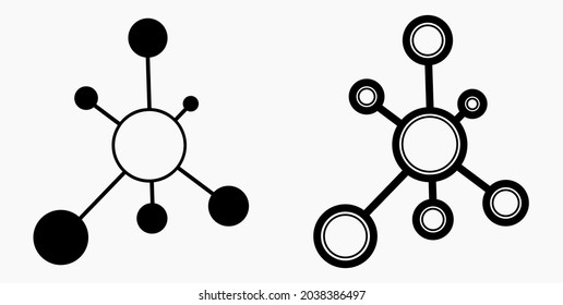 New vector concept network icon. Connecting people. Network configuration.Transfer of information. Vector icon.