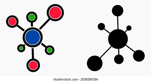 New vector concept network icon. Connecting people. Network configuration.Transfer of information. Vector icon.