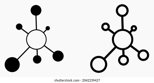New vector concept network icon. Connecting people. Network configuration.Transfer of information. Vector icon.
