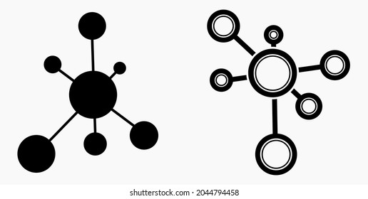 New vector concept network icon. Connecting people. Network configuration.Transfer of information. Vector icon.