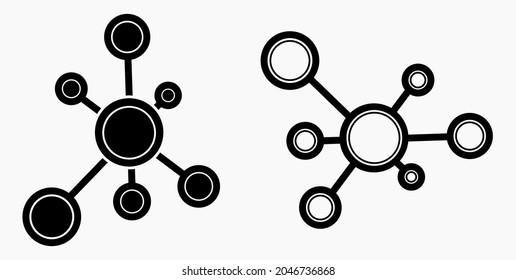 New vector concept network icon. Connecting people. Network configuration.Transfer of information. Vector icon.