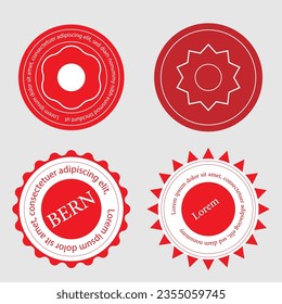 nuevo grupo de sellos de diseño vectorial 