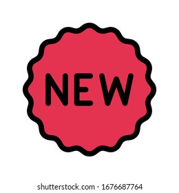 nuevo icono de color plano vectorial 