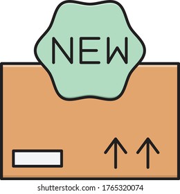 new vector flat color icon 