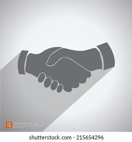 New vector Handshake icon sign on gray background