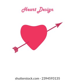 new vector heart design by illustrator
