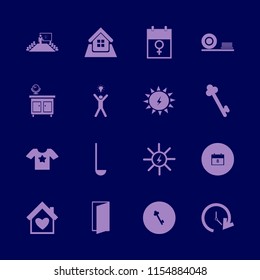 new vector icons set. with key, happy man bulb, ladle spoon and update time in set