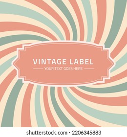 New vector illustration. Vintage rising sun or sun ray,sun burst retro background design with place for text.