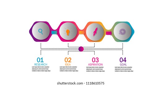 New vector infographic timeline template element.diagram.chart data.workflow.marketing.isolated on white background