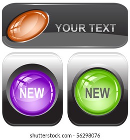 New. Vector internet buttons.