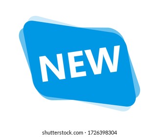 New Vector Label in Blue Background.
