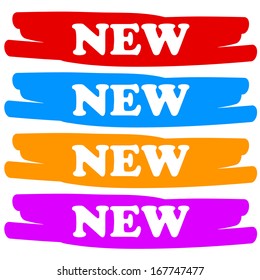New vector labels on a white background
