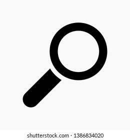 New vector magnifying glass icon with reflection. Vector icon.