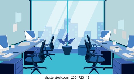 New vector Office background for video conferencing