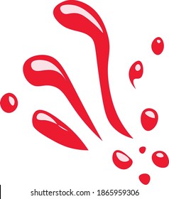 Neue Vektorrotes Blut spaltet Kunstgrafik Design einzigartigen redaktionellen roten Farbflecken Dekoration Bild. Beliebtes Buch, Spielcartoon-Stil Tomatensaal-Shop Logo, Detektiv Ermittlungsarbeit Projekt Symbol.

