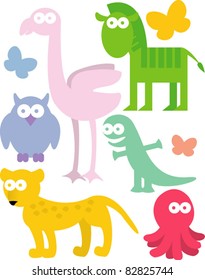 new vector set of animals 01