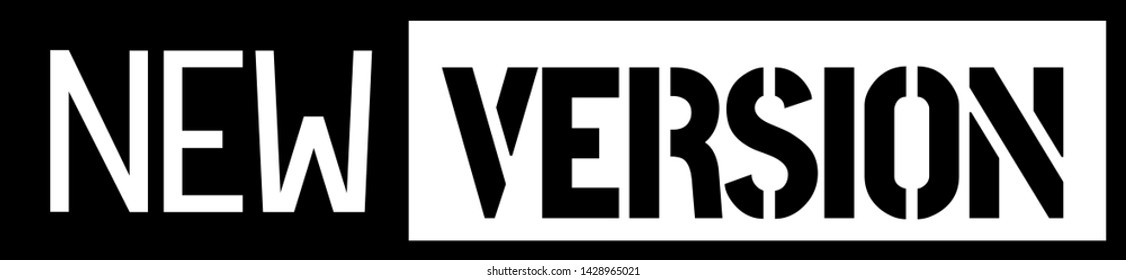 NEW VERSION black stamp on white